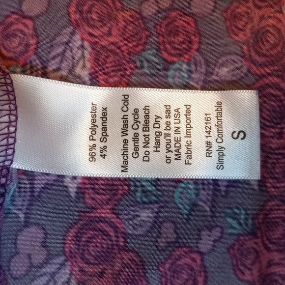 LuLaRoe Purple Floral Maxi Skirt - Picture 7 of 9